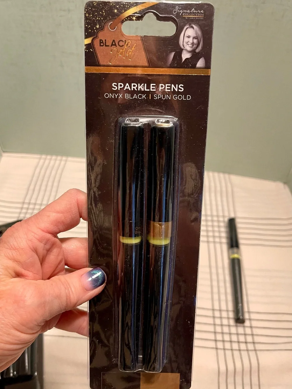 NEW Spectrum Noir Sparkle Brush Pens METALLICS CLEAR OVERLAY AND BLACK AND GOLD